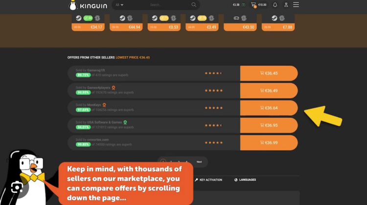 Sites Like Kinguin + Alternatives + Competitors